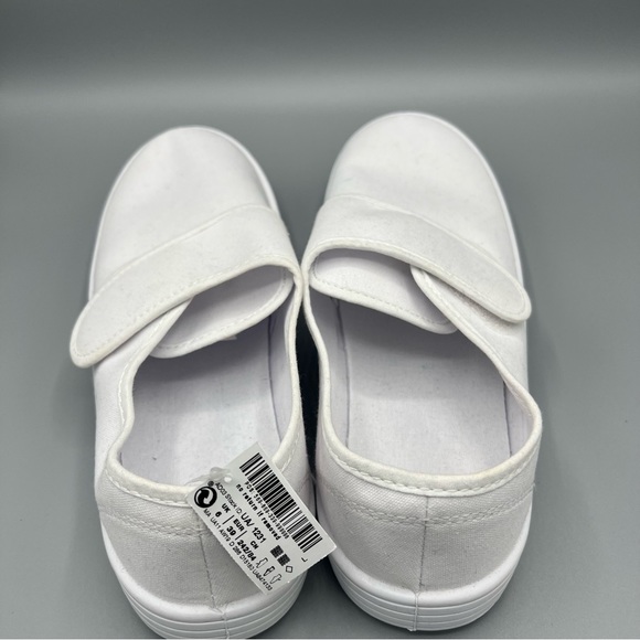 NEXT White Plimsolls Sneakers Canvas with Velcro Closure - UK size 6 - Picture 10 of 11